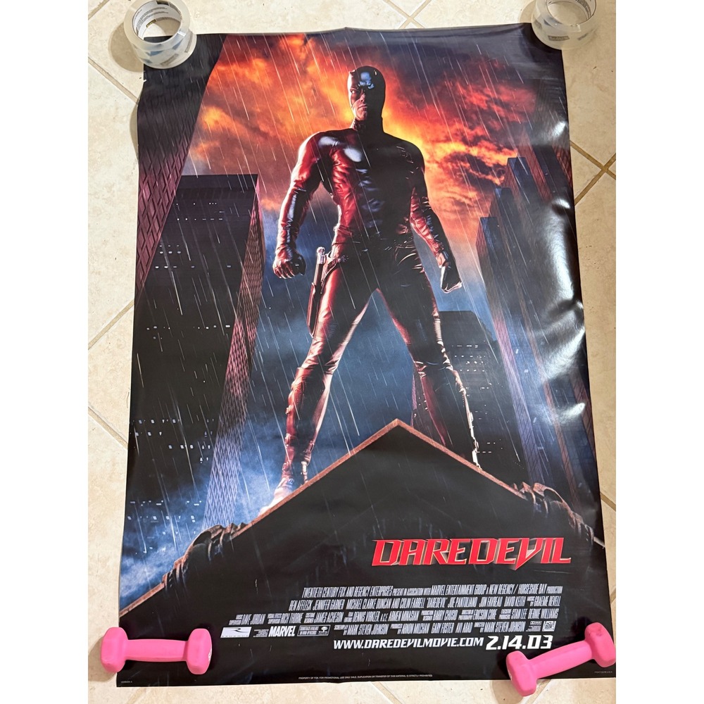 Daredevil Movie Poster 2003 Ben Affleck Marvel Original Promo Version A 27x40